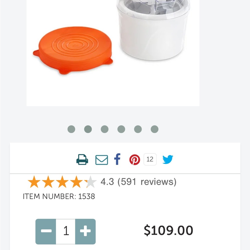 Pampered Chef Ice Cream Maker